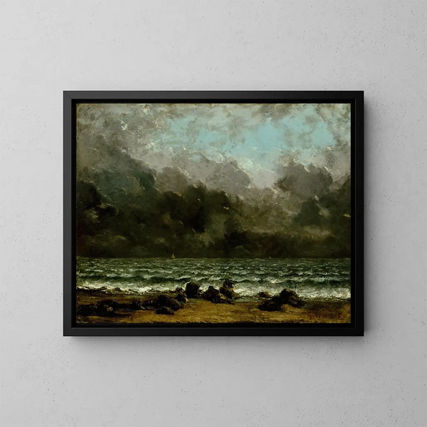 La Mer - Gustave Courbet — indrammet kunstværk på væggen