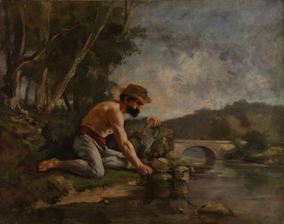 Den fisker - Gustave Courbet — visning af kunstværket