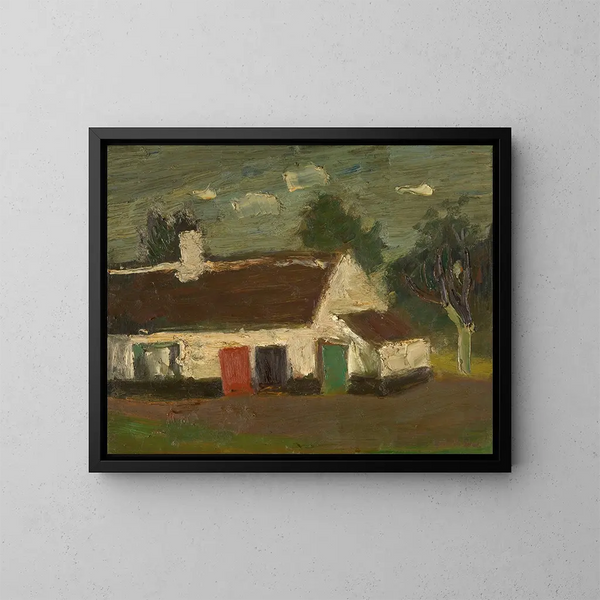 Ferme - Gustave De Smet — indrammet kunstværk på væggen