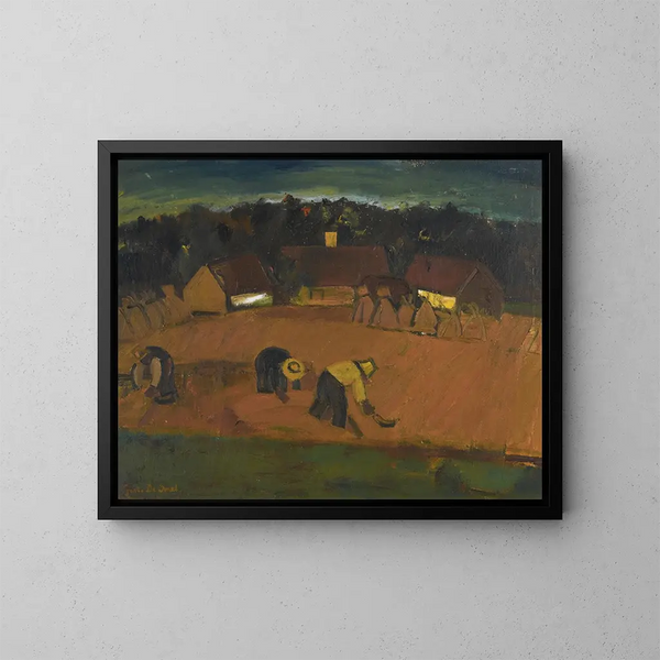 La Moisson - Gustave De Smet — indrammet kunstværk på væggen