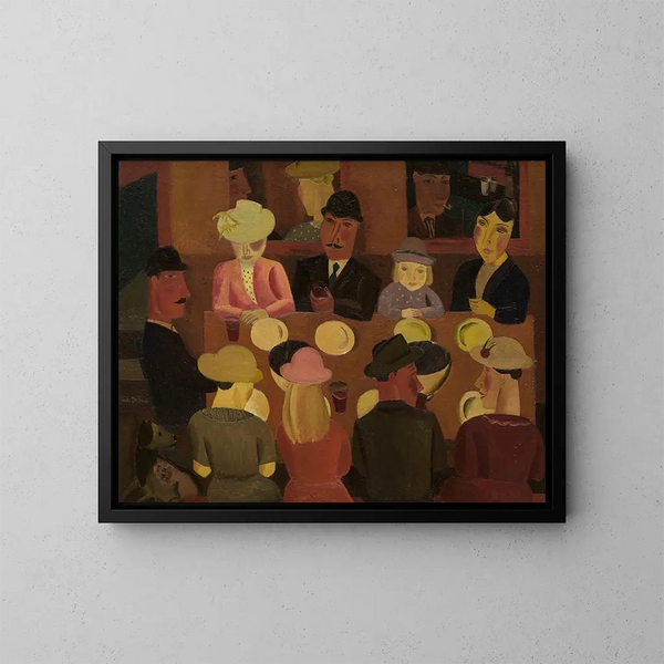 Les Mangeurs de moules - Gustave De Smet — indrammet kunstværk på væggen