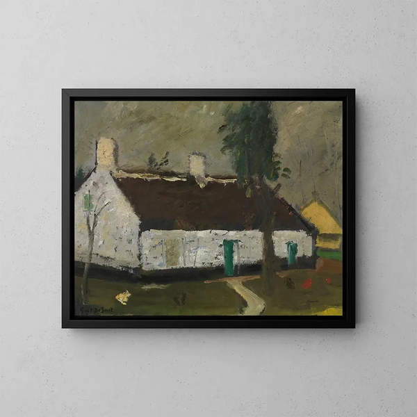 Ferme blanche - Gustave De Smet — indrammet kunstværk på væggen