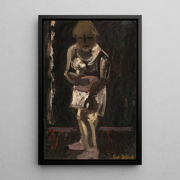Chemise blanche sur fond noir - Gustave De Smet — indrammet kunstværk på væggen