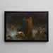 Dante og Vergil i det niende cirkel af helvede - Gustave Doré — indrammet kunstværk på væggen