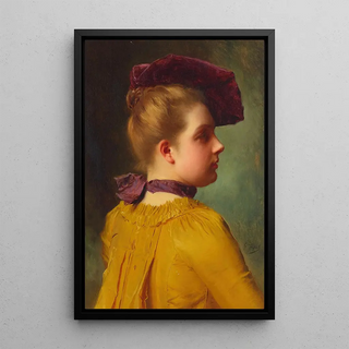 Gustave Jean Jacquet - A portrait of a lady in a plum chapeau.webp