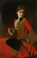 den unge pige i ridehabit - Gustave Jean Jacquet — visning af kunstværket