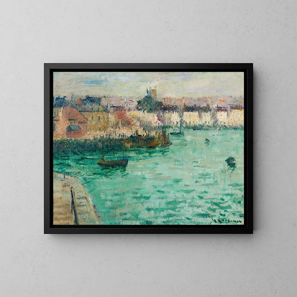 Avant-port de Dieppe - Gustave Loiseau — indrammet kunstværk på væggen
