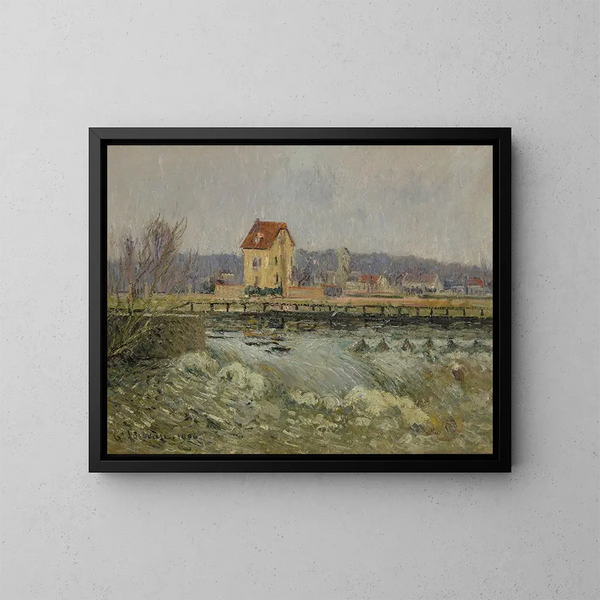 Barrage de Pontoise - Gustave Loiseau — indrammet kunstværk på væggen