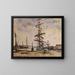 Både ved kajen i Le Havre - Gustave Loiseau — indrammet kunstværk på væggen