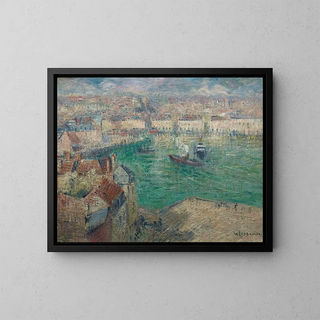 Dieppe - Gustave Loiseau — indrammet kunstværk på væggen