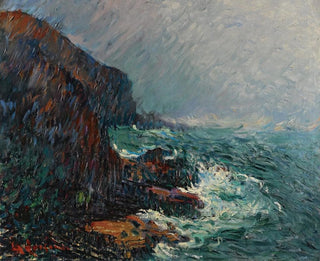 Klipper ved Normandiet - Gustave Loiseau — visning af kunstværket