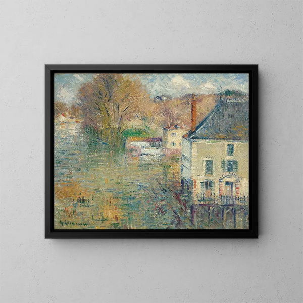 Oversvømmelse i Giverny - Gustave Loiseau — indrammet kunstværk på væggen
