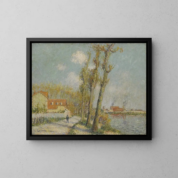 L'Oise til Pontoise - Gustave Loiseau — indrammet kunstværk på væggen