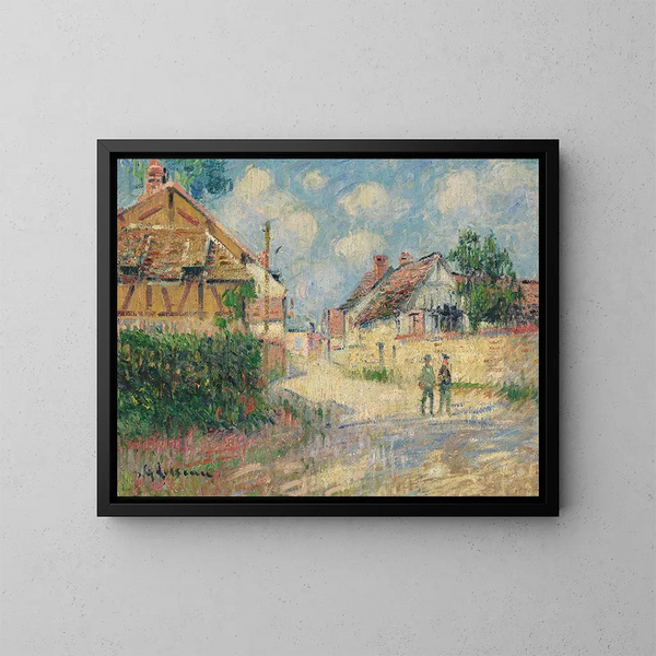 La route de Tournedos - Gustave Loiseau — indrammet kunstværk på væggen