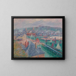 Le port de Fécamp, Normandie - Gustave Loiseau — indrammet kunstværk på væggen