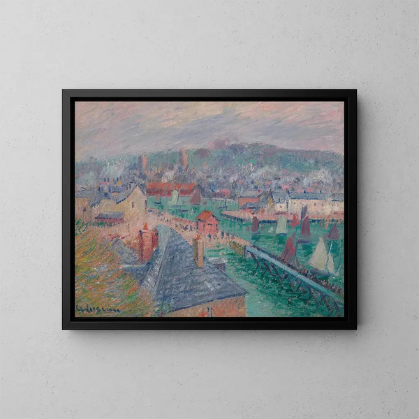 Le port de Fécamp, Normandie - Gustave Loiseau — indrammet kunstværk på væggen
