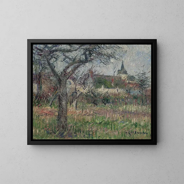 maleriet Le Clos de Monsieur Janson à Vaudreuil, Eure - Gustave Loiseau — indrammet kunstværk på væggen