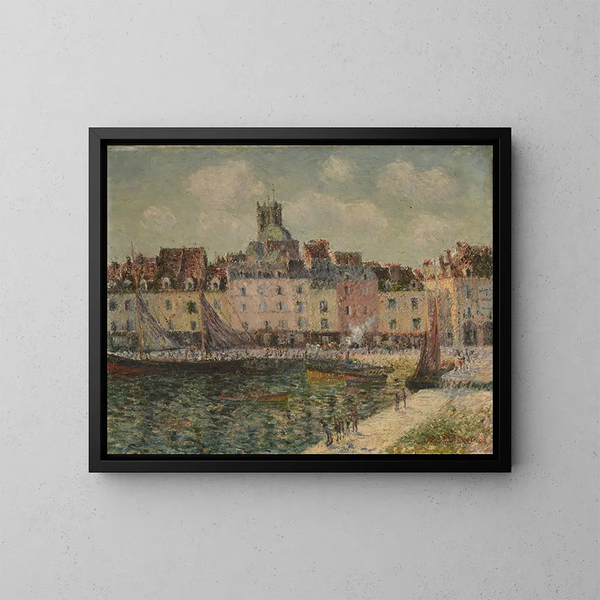 Le quai Duquesne, Dieppe - Gustave Loiseau — indrammet kunstværk på væggen