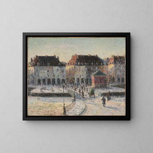 "Le pont de la Poissonnerie à Dieppe" - Gustave Loiseau — indrammet kunstværk på væggen