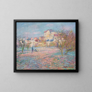 "Le potager en hiver" - Gustave Loiseau — indrammet kunstværk på væggen