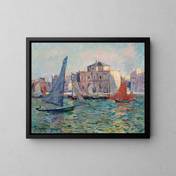 Les Martigues - Gustave Loiseau — indrammet kunstværk på væggen
