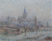 L'Église de Bennecourt, effet de neige - Gustave Loiseau — visning af kunstværket