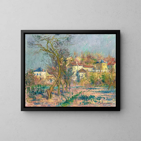 L'Hermitage, prunetræer i blomst - Gustave Loiseau — indrammet kunstværk på væggen