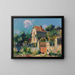 Maison La Grille Rose, omgivelserne omkring Pontoise - Gustave Loiseau — indrammet kunstværk på væggen