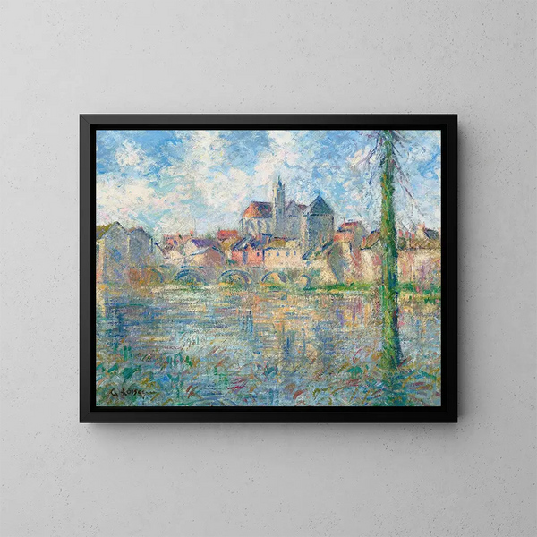 Moret-sur-Loing - Gustave Loiseau — indrammet kunstværk på væggen