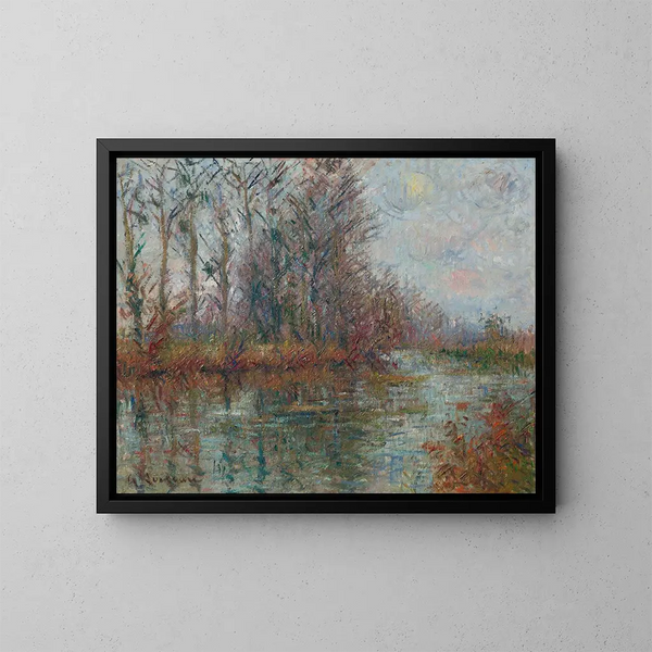 Tournant de rivière à l'heure - Gustave Loiseau — indrammet kunstværk på væggen