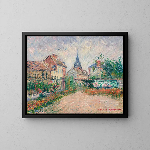 Vue de Saint-Cyr-du-Vaudreuil, Eure - Gustave Loiseau — indrammet kunstværk på væggen