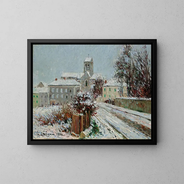 La neige à Auvers-sur-Oise - Gustave Loiseau — indrammet kunstværk på væggen