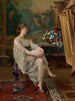 I kunstneratelieret - Gustave Léonard de Jonghe — visning af kunstværket
