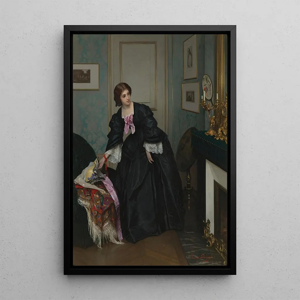 Regarde l'heure - Gustave Léonard de Jonghe — indrammet kunstværk på væggen