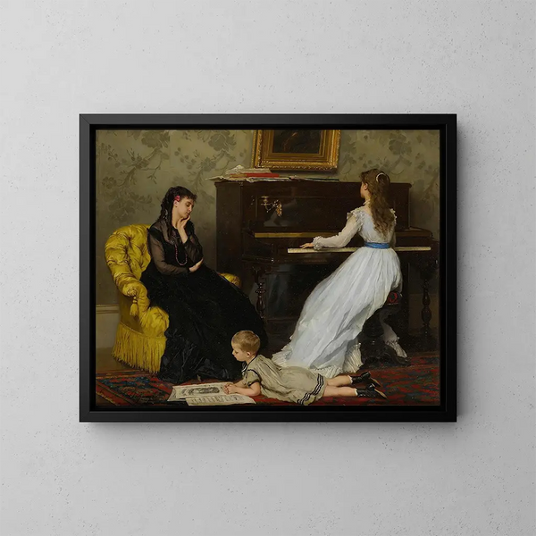 Praktisk Maleri - Gustave Léonard de Jonghe — indrammet kunstværk på væggen