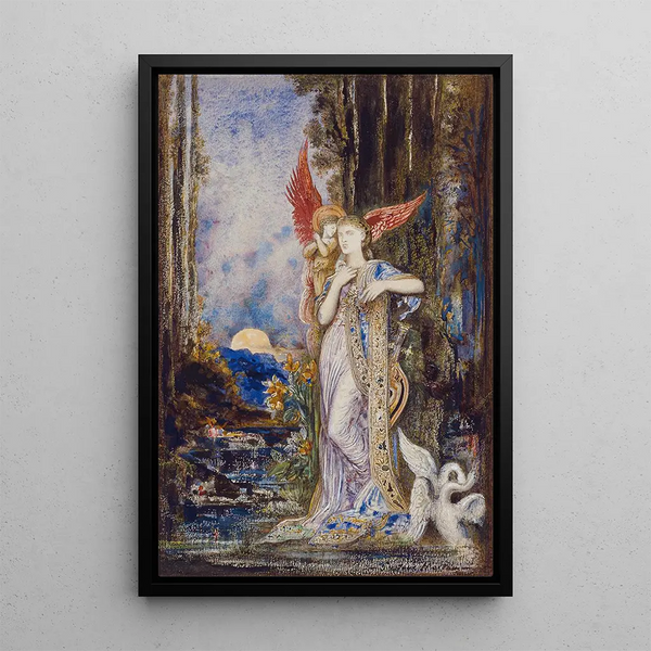 L'Inspiration - Gustave Moreau — indrammet kunstværk på væggen