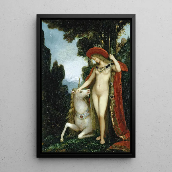 La Licorne - Gustave Moreau — indrammet kunstværk på væggen