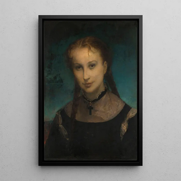 Portrait af grevinde de Monfort - Gustave Ricard — indrammet kunstværk på væggen