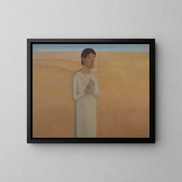 Kristus i ørkenen - Gustave Van de Woestijne — indrammet kunstværk på væggen