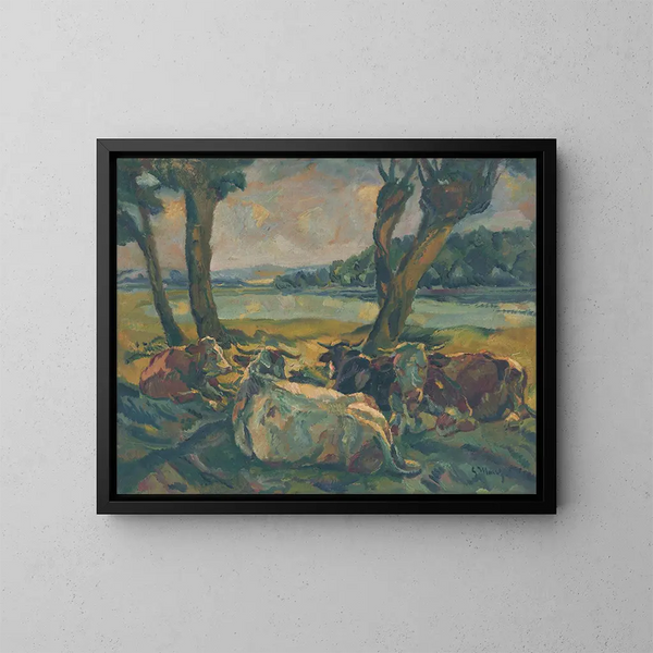 Vaches au repos - Gustav Mahler — indrammet kunstværk på væggen