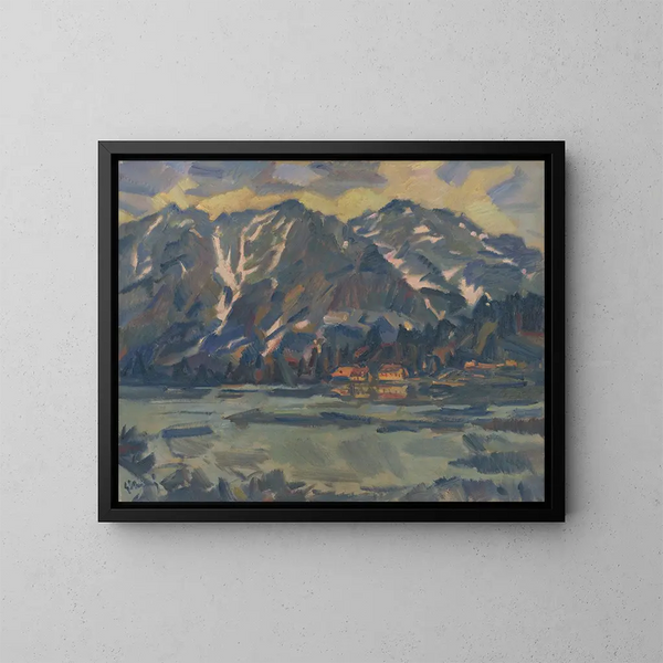 Lac de Popradské Pleso - Gustav Mahler — indrammet kunstværk på væggen