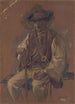 Portrait af en mand stående i folkeligt kostume - Gustav Mahler — visning af kunstværket