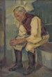 Studie af en ældre mand siddende - Gustav Mahler — visning af kunstværket
