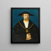 Portrait af Blasius von Holzhausen 1481–1525 - Hans Abel II — indrammet kunstværk på væggen