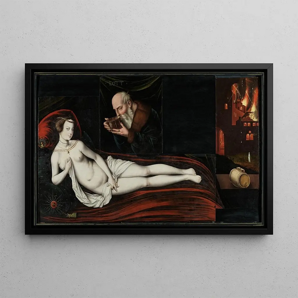 La Fille aînée de Loth - Hans Baldung — indrammet kunstværk på væggen