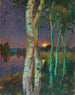 Bøge ved solnedgang - Hans Emil Oberländer — visning af kunstværket