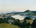 Landskab af Kärnten med Kraiger-søen og Ulrichsberg - Hans Frank — visning af kunstværket