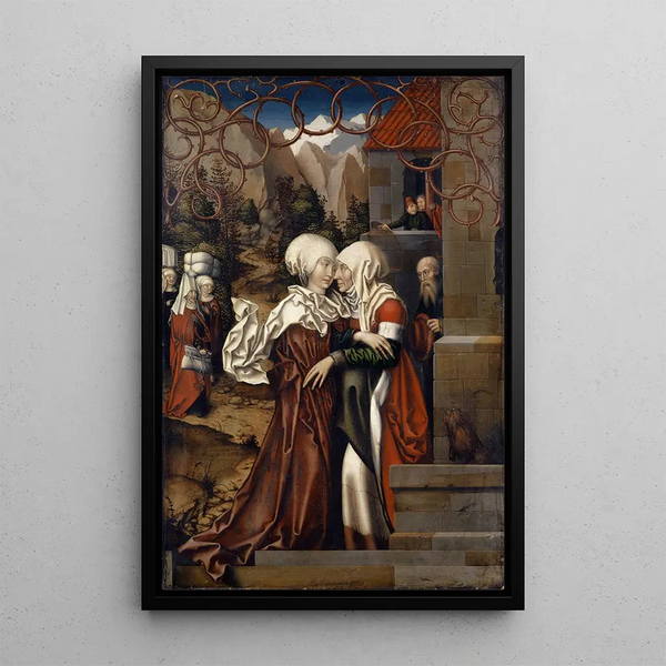 La Visitation - Hans Fries — indrammet kunstværk på væggen