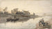 Embouchure de la rivière à Brodick, Arran, Écosse - Hans Gude — visning af kunstværket