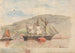 skib i Bjørvika - Hans Gude — visning af kunstværket